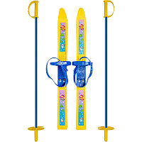Комплект беговых лыж Цикл Олимпик-спорт Мишки с палками