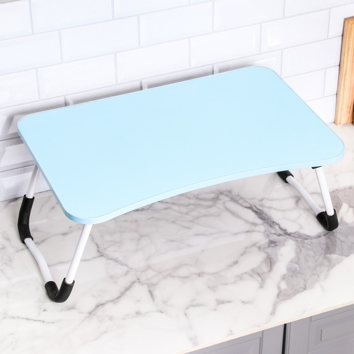 Столик - поднос для завтрака, для ноутбука, складной, голубой, 60х40 см - фото 3 - id-p199591262