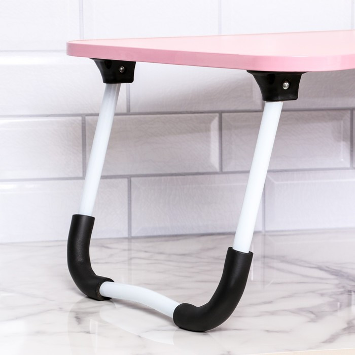 Столик - поднос для завтрака, для ноутбука, складной, розовый, 60х40 см - фото 4 - id-p199591263