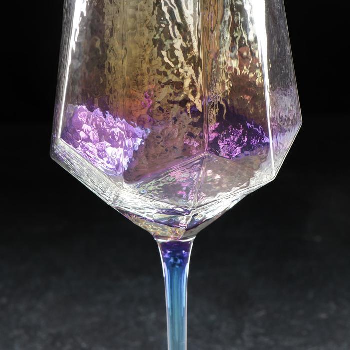 Бокал стеклянный для вина Magistro «Дарио», 500 мл, 7,3×25 см, цвет перламутровый - фото 2 - id-p199589671