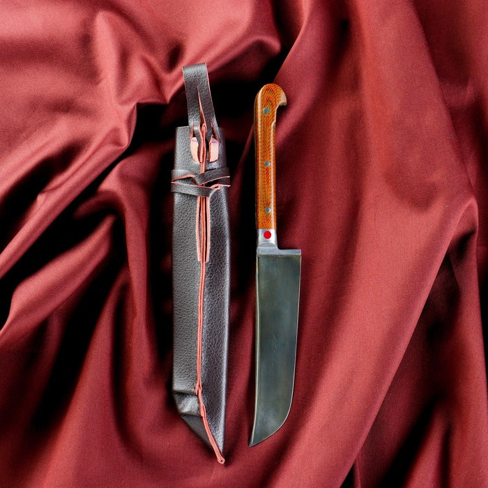 Нож Пчак Шархон - текстолит олово чирчик (11-12 см) - фото 2 - id-p199594649