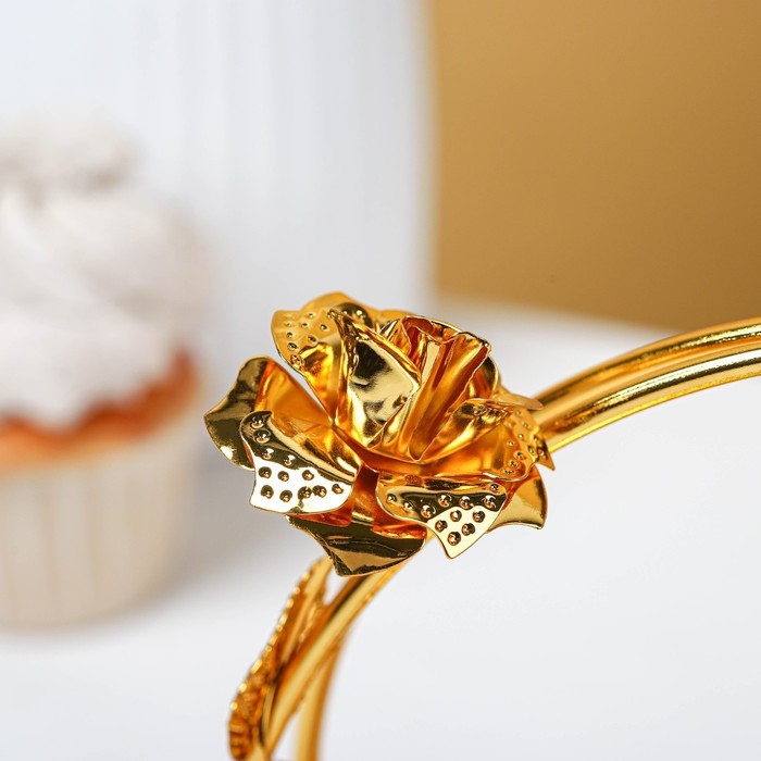 Набор сахарниц «Бонжур», с ложками на подставке, цвет золотой - фото 4 - id-p199590708