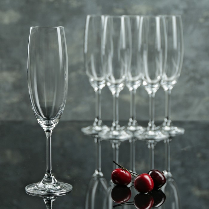 Набор бокалов для шампанского «Лара», 220 мл, 6 шт - фото 2 - id-p199589804