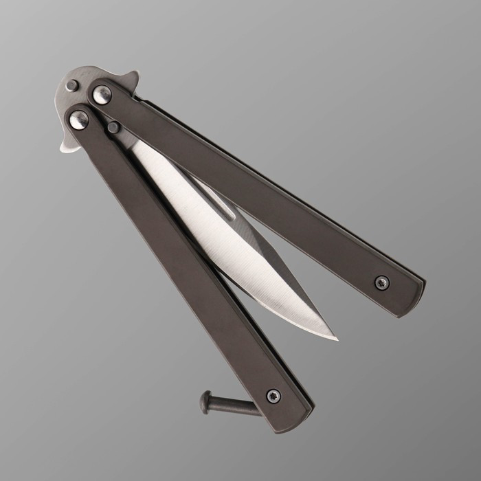 Нож-бабочка "Кавалер" сталь - 420, рукоять - сталь, 19 см - фото 4 - id-p199594746