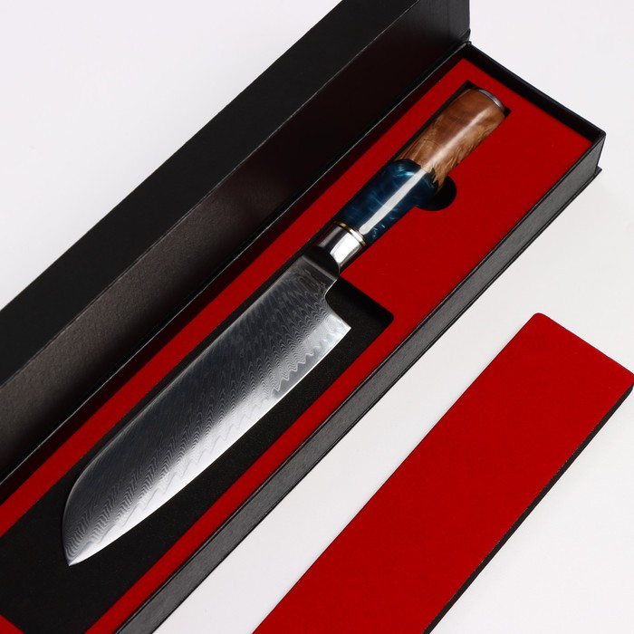 Нож Сантоку Paladium, 17,8 см, дамасская сталь VG-10 - фото 8 - id-p199596709
