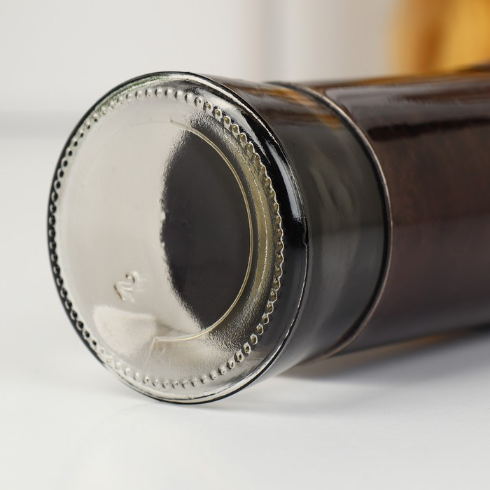 Набор стеклянных ёмкостей для специй на металлической подставке «Богема», 5,5×11 см, 6 шт, цвет коричневый - фото 6 - id-p199592974