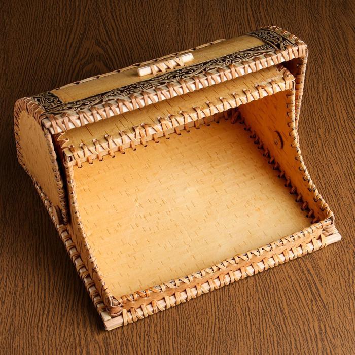 Хлебница «Ягодка», 24×20×15 см, береста - фото 4 - id-p199591993