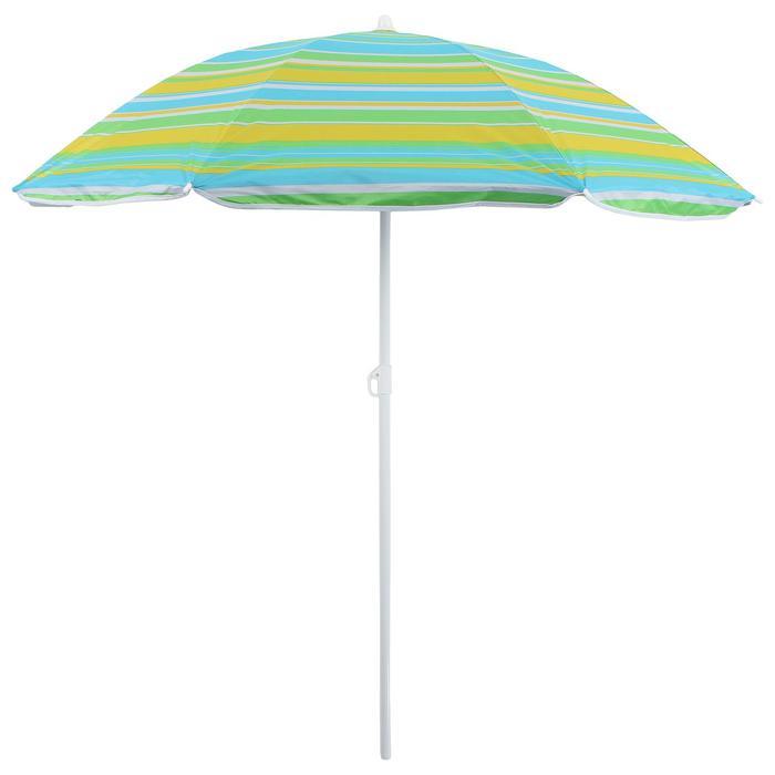Зонт пляжный «Модерн» с механизмом наклона, серебряным покрытием, d=180 cм, h=195 см, цвет МИКС - фото 1 - id-p199594960