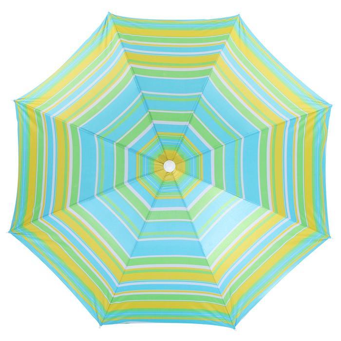 Зонт пляжный «Модерн» с механизмом наклона, серебряным покрытием, d=180 cм, h=195 см, цвет МИКС - фото 2 - id-p199594960