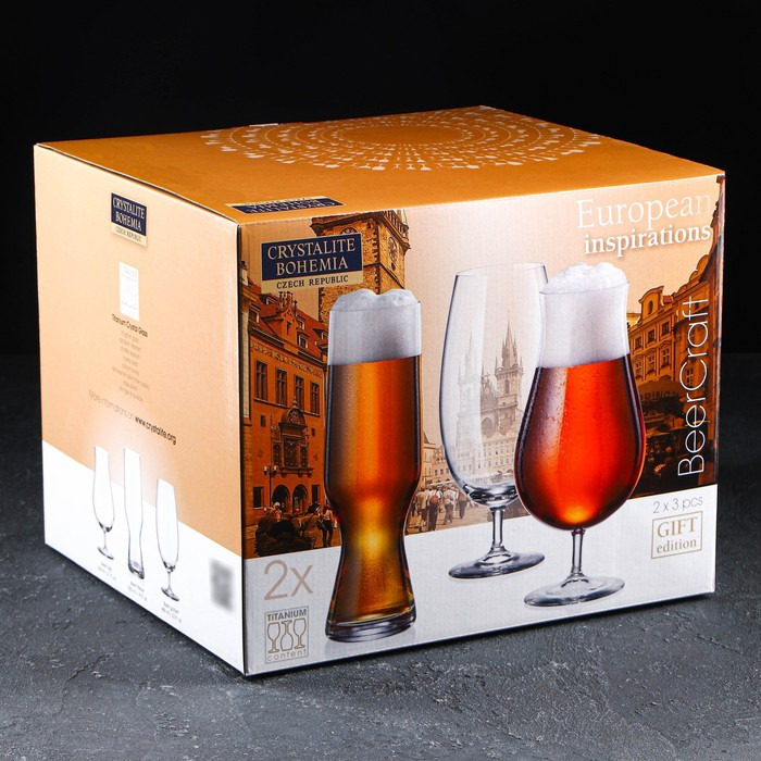 Набор стаканов для пива Beercraft, 630/550/680 мл, 6 шт - фото 6 - id-p199590173