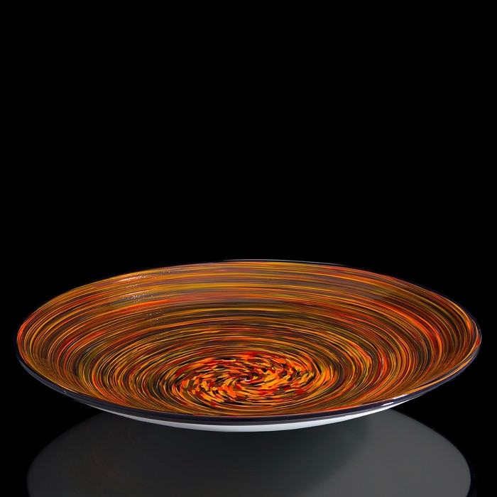 Блюдо интерьерное "Milan Glass", оранжевая, 48 × 48 см - фото 1 - id-p199593121