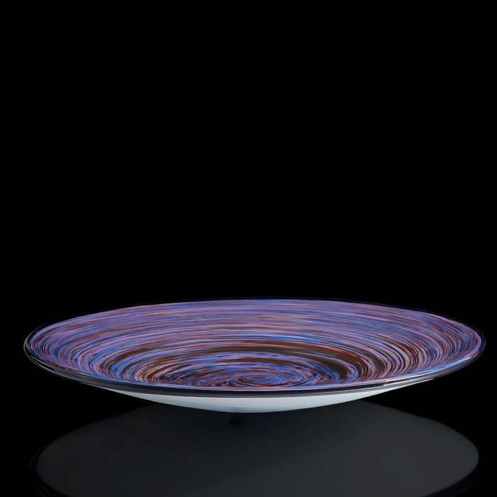 Блюдо интерьерное "Milan Glass", синяя, 48 × 48 см - фото 2 - id-p199593122