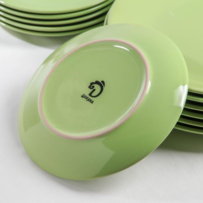 Набор тарелок керамических Доляна «Пастель», 18 предметов: 6 тарелок d=19 см, 6 тарелок d=27 см, 6 мисок d=19 - фото 2 - id-p199592150