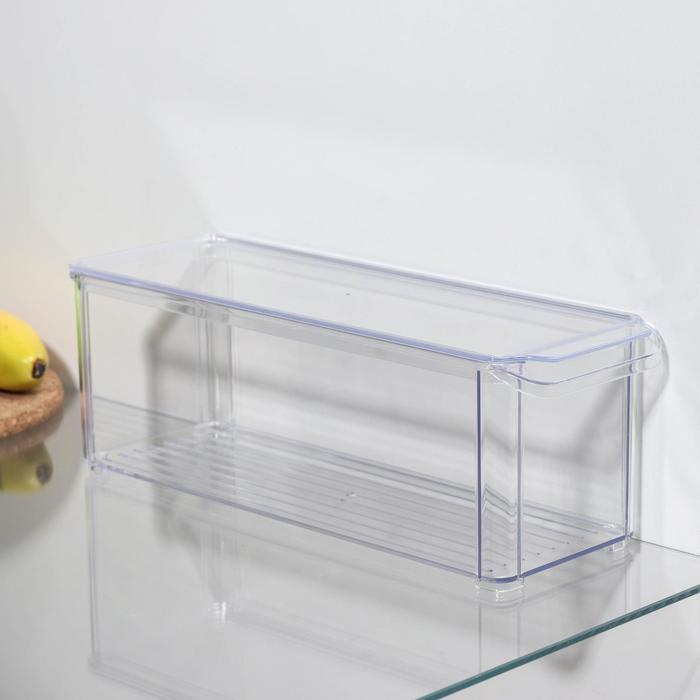 Контейнер для холодильника с крышкой IDEA, 10×30×10 см, цвет прозрачный - фото 2 - id-p199597243
