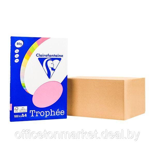 Бумага цветная "Trophée", А4, 100 листов, 80 г/м2, розовый неон - фото 2 - id-p193450562