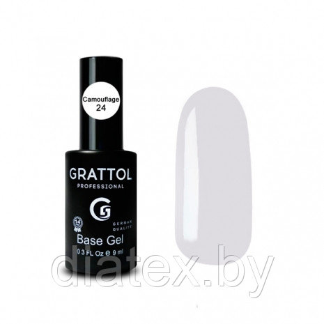 Grattol, КАМУФЛИРУЮЩАЯ БАЗА №24 ДЛЯ ГЕЛЬ-ЛАКА GRATTOL RUBBER BASE