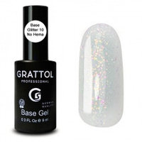 Grattol, БАЗА ГЛИТТЕР №10 КАУЧУКОВАЯ ДЛЯ ГЕЛЬ-ЛАКА GRATTOL RUBBER BASE GLITTER NO HEMA