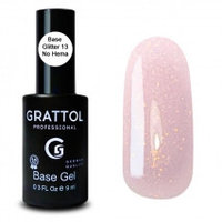 Grattol, БАЗА ГЛИТТЕР №13 КАУЧУКОВАЯ ДЛЯ ГЕЛЬ-ЛАКА GRATTOL RUBBER BASE GLITTER NO HEMA