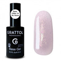 Grattol, БАЗА ГЛИТТЕР №14 КАУЧУКОВАЯ ДЛЯ ГЕЛЬ-ЛАКА GRATTOL RUBBER BASE GLITTER NO HEMA