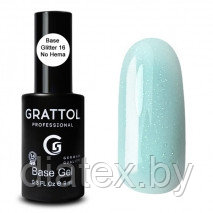 Grattol, БАЗА ГЛИТТЕР №16 КАУЧУКОВАЯ ДЛЯ ГЕЛЬ-ЛАКА GRATTOL RUBBER BASE GLITTER NO HEMA