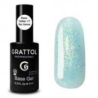 Grattol, БАЗА ГЛИТТЕР №17 КАУЧУКОВАЯ ДЛЯ ГЕЛЬ-ЛАКА GRATTOL RUBBER BASE GLITTER NO HEMA