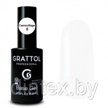 Grattol, КАМУФЛИРУЮЩАЯ БАЗА №8 ДЛЯ ГЕЛЬ-ЛАКА GRATTOL RUBBER BASE