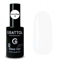 Grattol, КАМУФЛИРУЮЩАЯ БАЗА №8 ДЛЯ ГЕЛЬ-ЛАКА GRATTOL RUBBER BASE