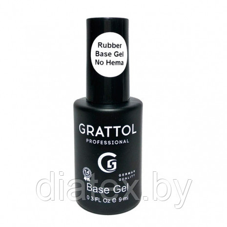 БАЗА КАУЧУКОВАЯ ДЛЯ ГЕЛЬ-ЛАКА GRATTOL RUBBER BASE GEL NO HEMA (9мл.) - фото 1 - id-p199609333