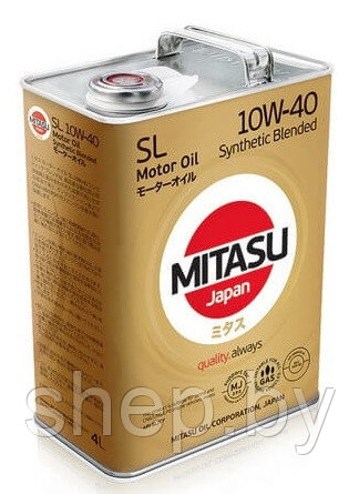 Моторное масло MITASU MOTOR OIL SL 10W-40 4L - фото 1 - id-p199609346