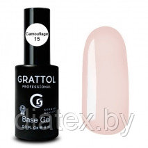 Grattol, КАМУФЛИРУЮЩАЯ БАЗА №15 ДЛЯ ГЕЛЬ-ЛАКА GRATTOL RUBBER BASE