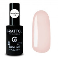 Grattol, КАМУФЛИРУЮЩАЯ БАЗА №15 ДЛЯ ГЕЛЬ-ЛАКА GRATTOL RUBBER BASE