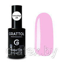 Grattol, КАМУФЛИРУЮЩАЯ БАЗА №28 ДЛЯ ГЕЛЬ-ЛАКА GRATTOL RUBBER BASE