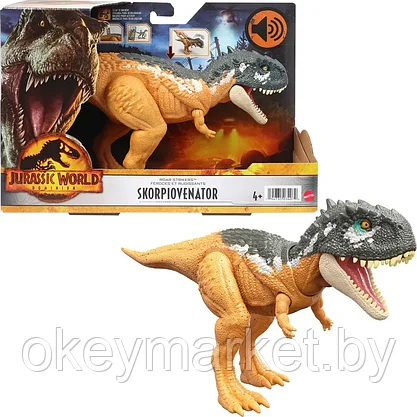 Фигурка Mattel Jurassic World Новые рычащие динозавры Скорпиовенатор HDX37, фото 2