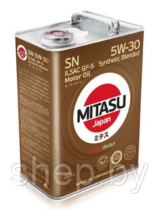 Моторное масло MITASU MOTOR OIL SN 5W-30 ILSAC GF-5 4L - фото 1 - id-p199613996