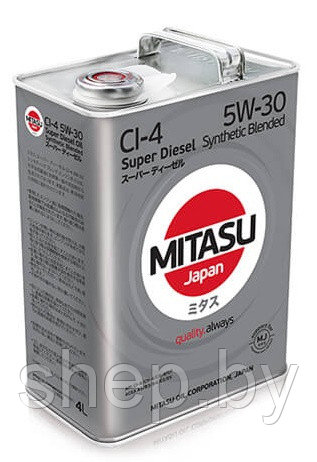Моторное масло MITASU SUPER DIESEL CI-4 5W-30 4L - фото 1 - id-p199614019