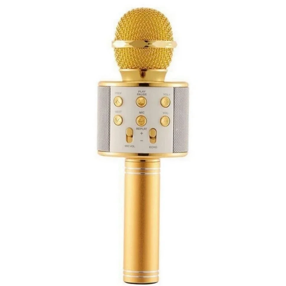 Караоке - микрофон беспроводной WS858 с динамиком - фото 2 - id-p199614102