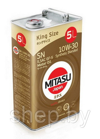 Моторное масло MITASU GOLD SN 10W-30 ILSAC GF-5 5L - фото 1 - id-p199614182