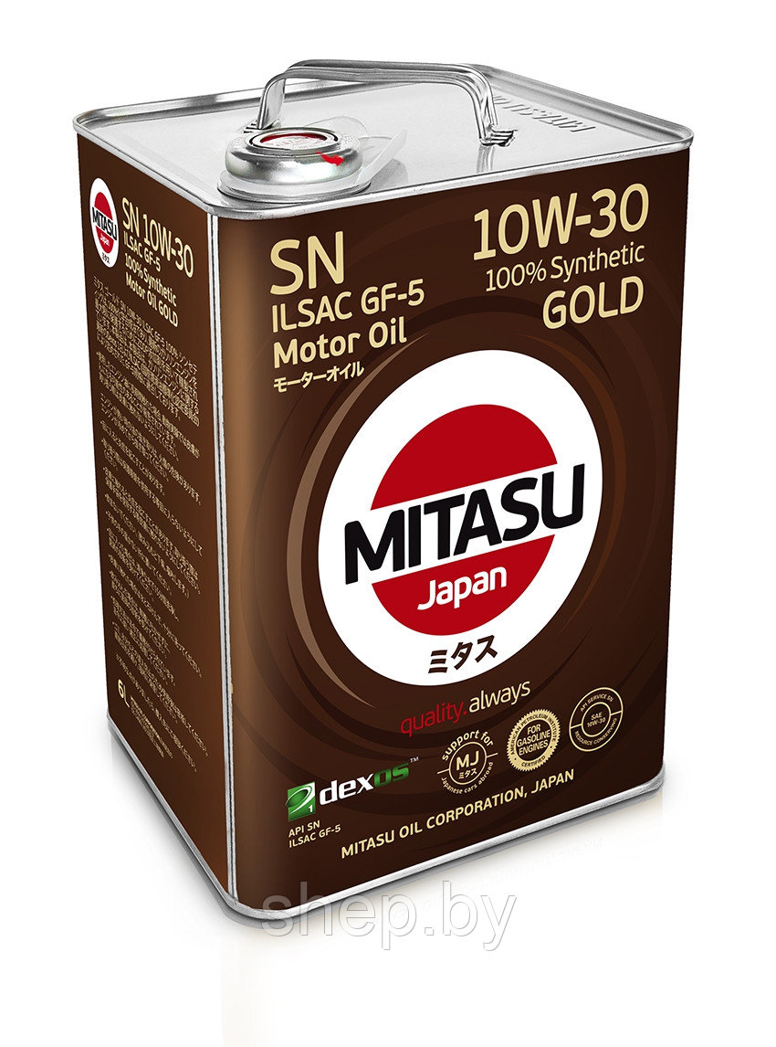 Моторное масло MITASU GOLD SN 10W-30 ILSAC GF-5 6L - фото 1 - id-p199614183