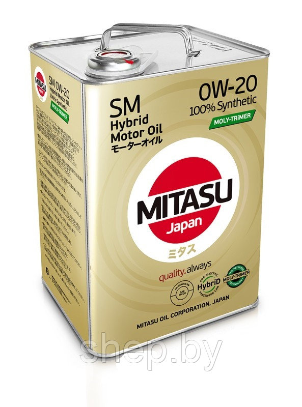 Моторное масло MITASU HYBRID MOLY-TRiMER SM 0W-20 6L - фото 1 - id-p199614196