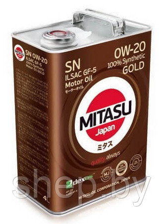 Моторное масло MITASU GOLD SN 0W-20 ILSAC GF-5 4L - фото 1 - id-p199614198