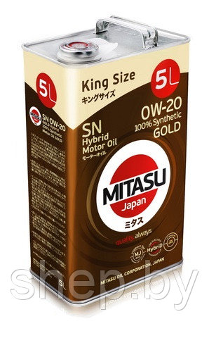 Моторное масло MITASU GOLD SN 0W-20 ILSAC GF-5  5L