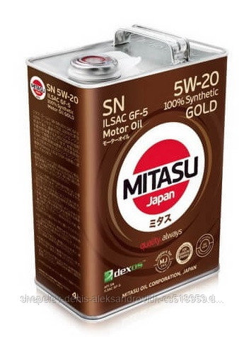Моторное масло MITASU GOLD SN 5W-20 ILSAC GF-5 4L