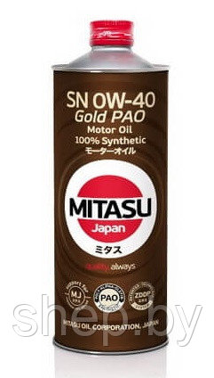 Моторное масло MITASU GOLD PAO SN 0W-40 1L - фото 1 - id-p199614336