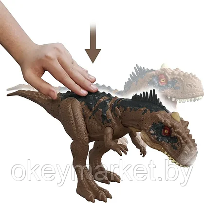 Фигурка Mattel Jurassic World  Раджазавр Рычащий динозавр (3 звуковых эффекта) HDX35, фото 3