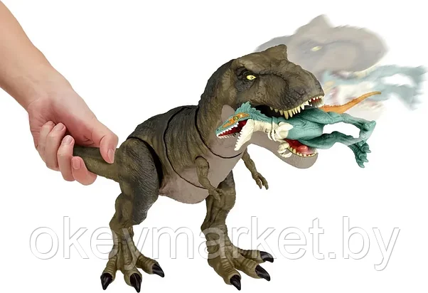 Фигурка динозавра Mattel Мир Юрского периода Хищный свирепый Ти-Рекс, HDY55, фото 2