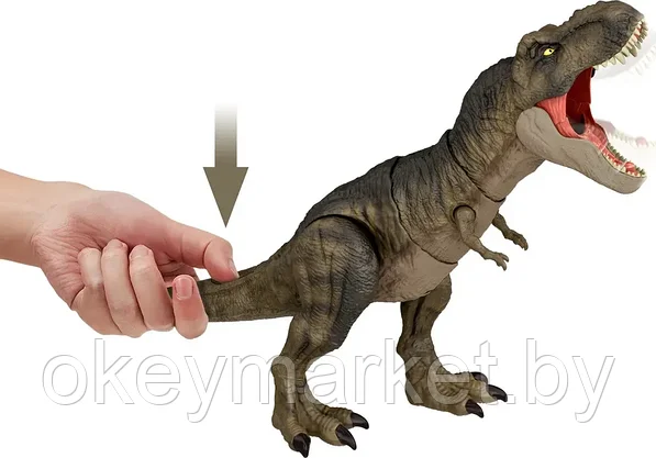 Фигурка динозавра Mattel Мир Юрского периода Хищный свирепый Ти-Рекс, HDY55, фото 3