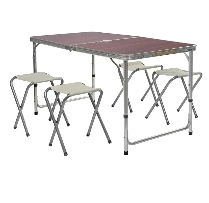 Складной туристический стол для пикника и 4 стула Folding Table Convenient to Take - фото 7 - id-p199614706