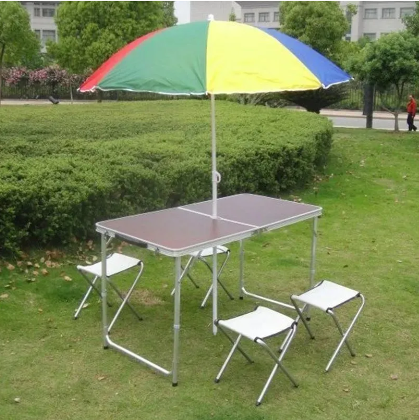 Складной туристический стол для пикника и 4 стула Folding Table Convenient to Take - фото 9 - id-p199614706