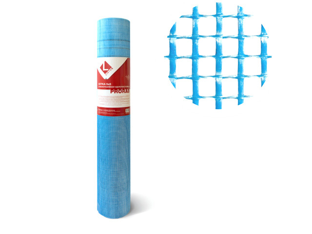 Стеклосетка штукатурная 5х5, 1мх50м, 1500Н, синяя, PRORAB (разрывная нагрузка 1500Н/м2) (LIHTAR) - фото 1 - id-p199616088