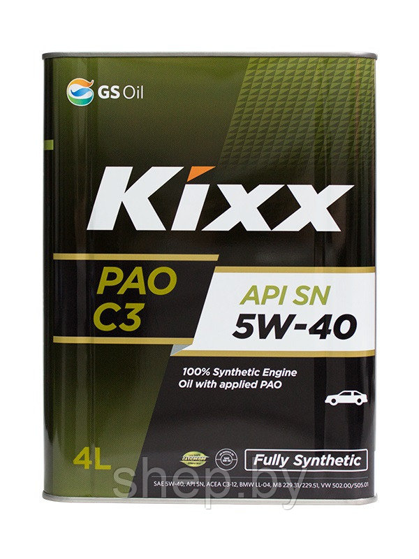 Моторное масло Kixx PAO C3 SN/CF 5W40 4L - фото 1 - id-p199616507